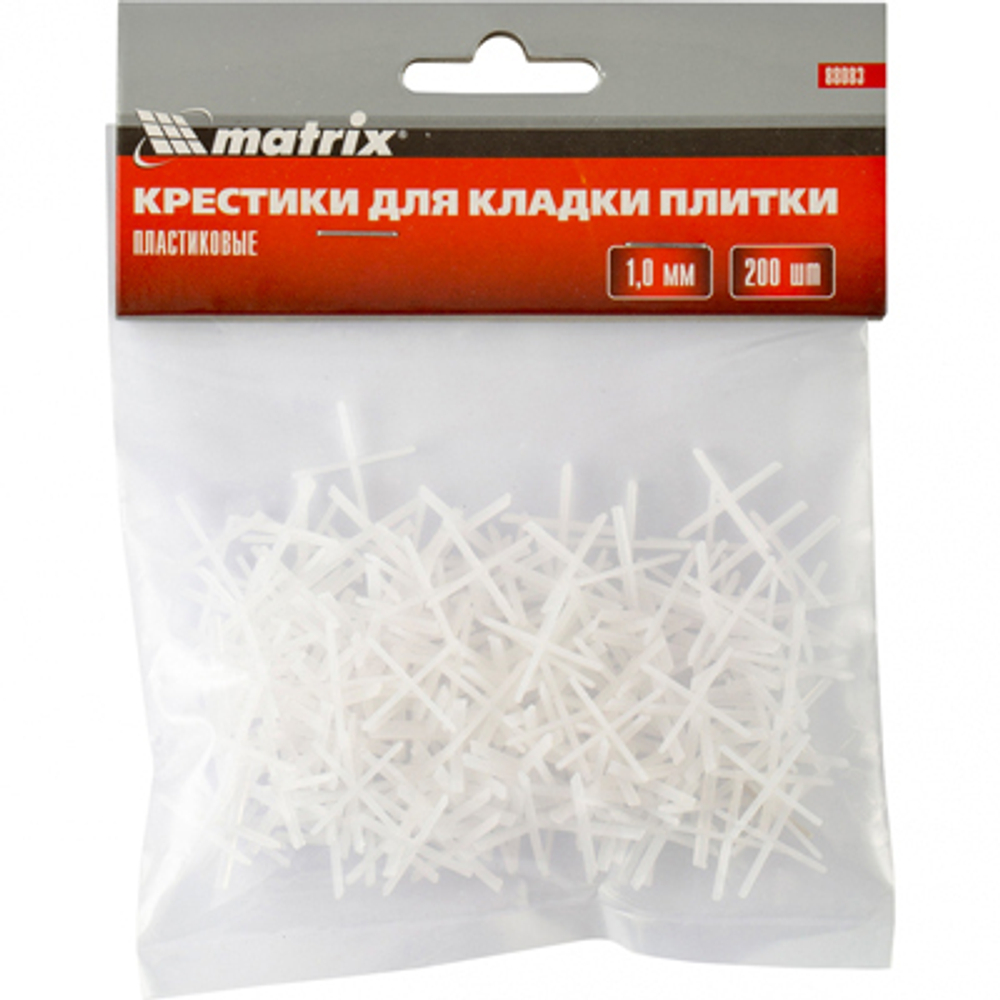 Крестики Matrix 1,0 мм для кладки плитки (88083) 200 шт