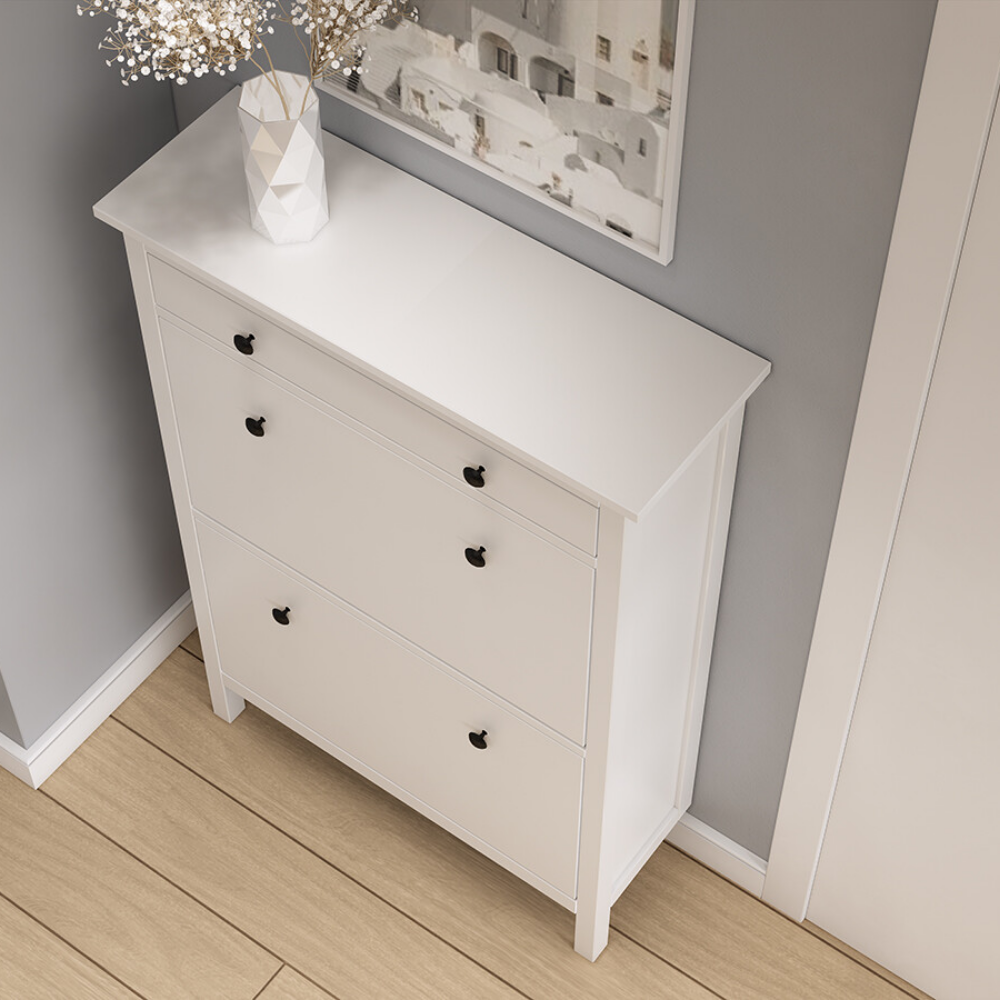 Обувница 3 ящика КЫМОР (HEMNES), 89х31х128 см, белый