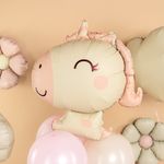 Шар (31''/79 см) Фигура, Милый единорог, Розовый, Сатин, 1 шт.