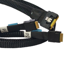 Кабель 2xSLIMLINE SAS 4i SFF-8654 - SLIMLINE SAS 8i SFF-8654 0.8 м