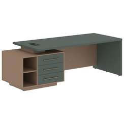 Стол руководителя с тумбой VCT 2390(L)  2300х900х750 VELION