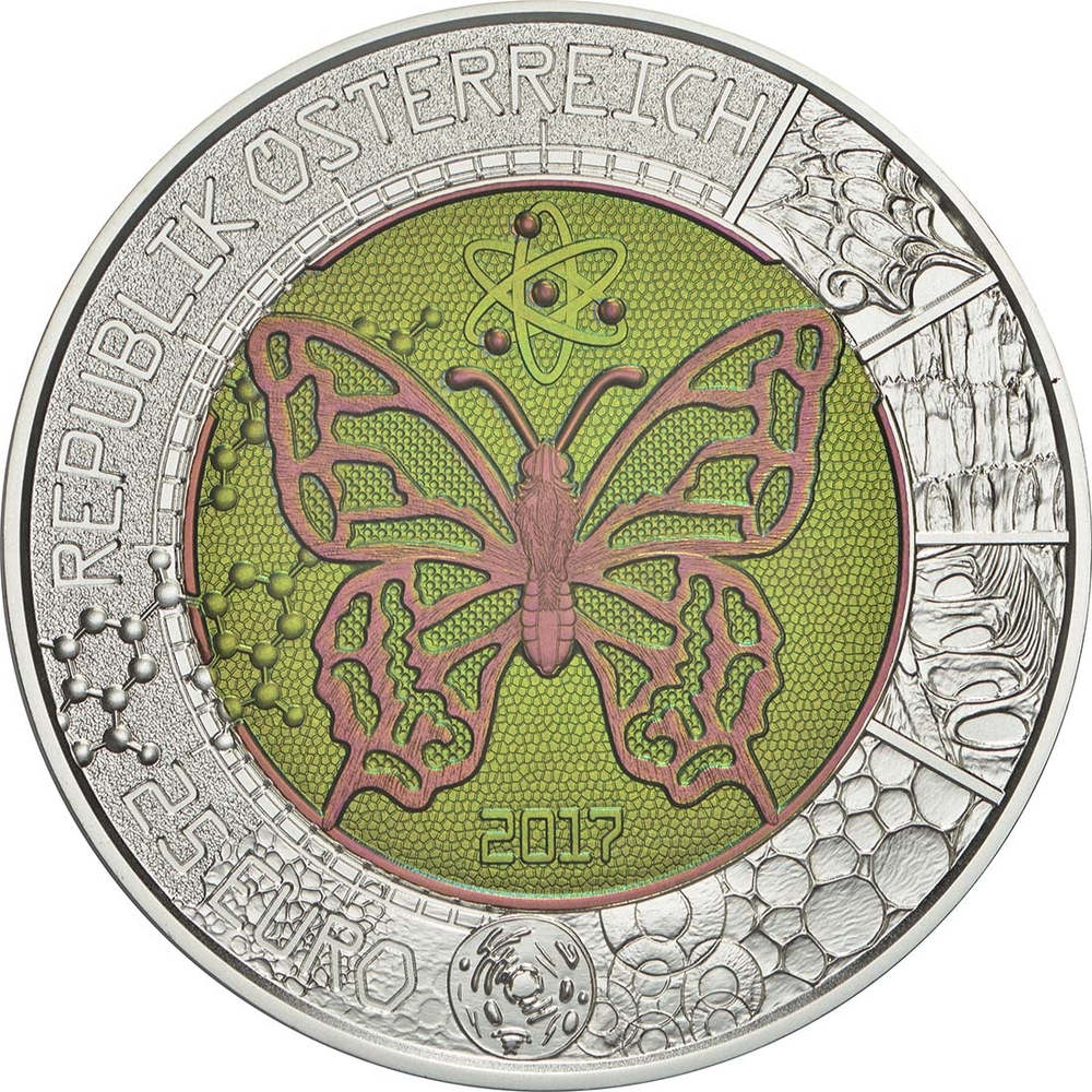 АВСТРИЯ, 2017, 25 ЕВРО [БИМЕТАЛЛ: СЕРЕБРО + НИОБИЙ]