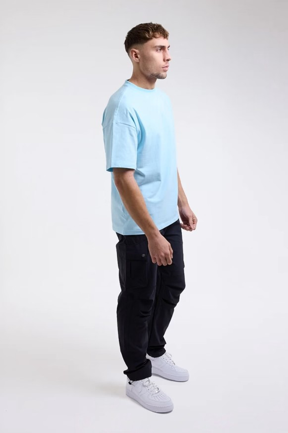 Футболка BOXRAW Lineal Oversized голубая