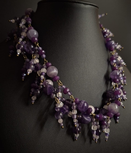 Колье "Лавандовый вечер"