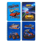 Блокнот детский Basir, формат А6, серия "Машинки", переплет 7БЦ, 14.5*10.5 см, 60 листов,ассорти