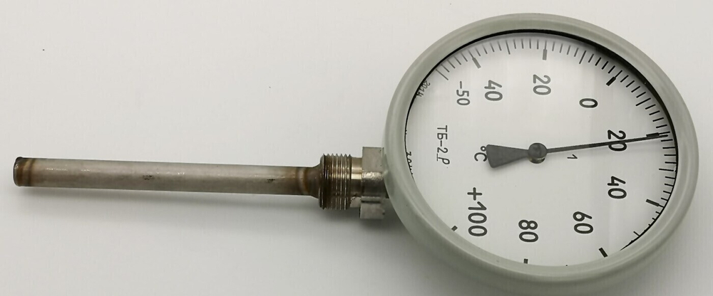 Термометр биметаллический ТБ-2Р (-50+100) 100 мм 1.5 G1/2 радиальный