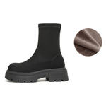 Teenmix Luxury Elegant Slimming Boots Mesh Crew Stretch Boots 5cm Women"s