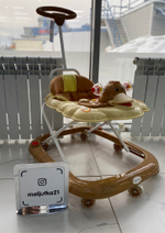 Ходунки SBL 5301 T1 (Teddy Bear), бежевый (силиконовые колеса)