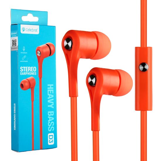 Наушники Celebrat D3 оранжевые
