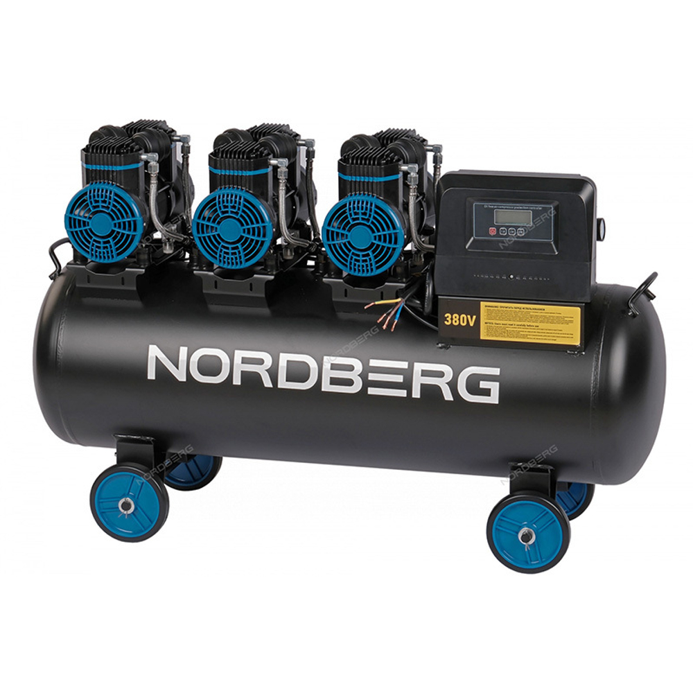 NORDBERG (NCEO100/750) Компрессор безмасляный 380 В, ресивер 100 л, 750 л/мин