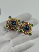 Клипсы с разноцветными вставками