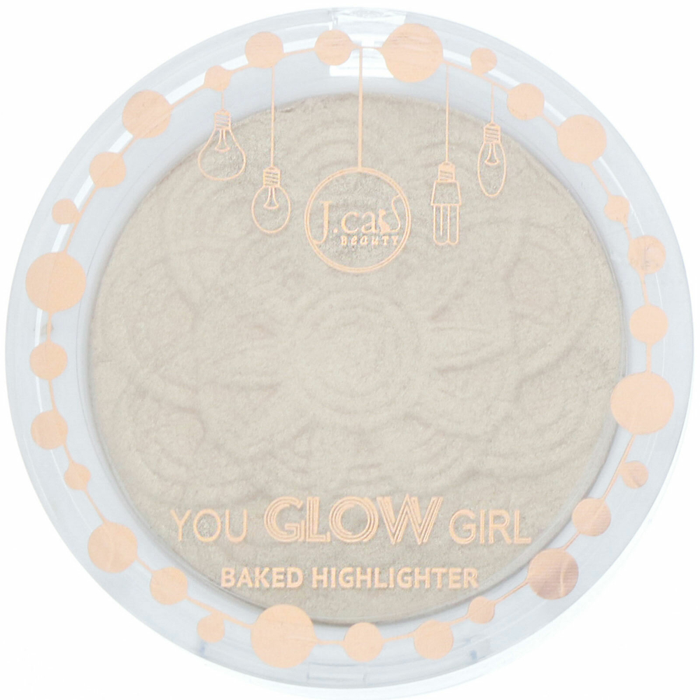 J.Cat Beauty, You Glow Girl, запеченый хайлайтер, оттенок YGG105 «Лунный свет», 8,5 г