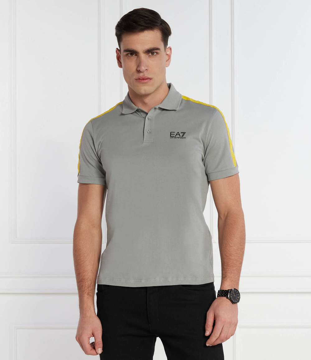 Поло EA7 - серый(3DPF23 PJ02Z)