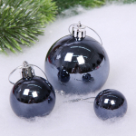 Набор ёлочных украшений «Brilliant fairy tale» 52 предмета, Графит