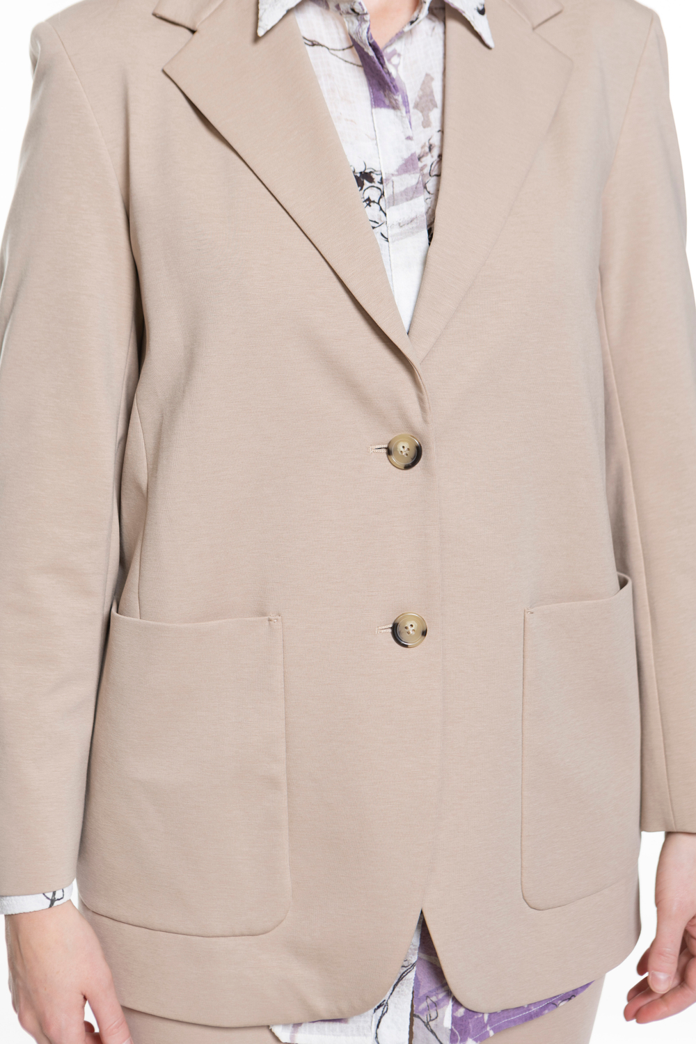 ОДНОБОРТНЫЙ ПИДЖАК ИЗ ДЖЕРСИ