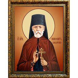 Ксенофонт (Бондаренко) преподобномученик иеромонах. Икона на холсте.