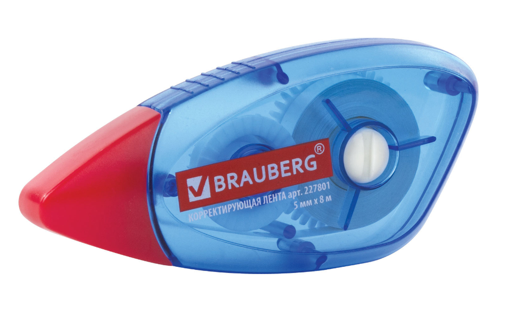 Корректирующая лента BRAUBERG 5мм*8м синий (1/12) 227801