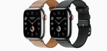 Apple Watch Hermès 41mm Silver Stainless Steel Case with Gold/Ecru Toile H Single Tour