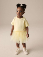 Футболка и юбка в комплекте для девочки Next E71-366, Светло-желтый
