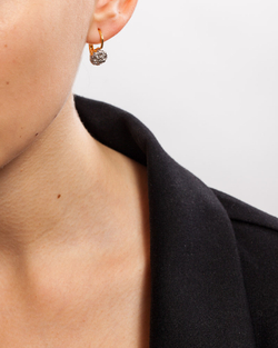 "Ежевика" серьги в золотом покрытии из коллекции "Леди" от Jenavi с английским замком