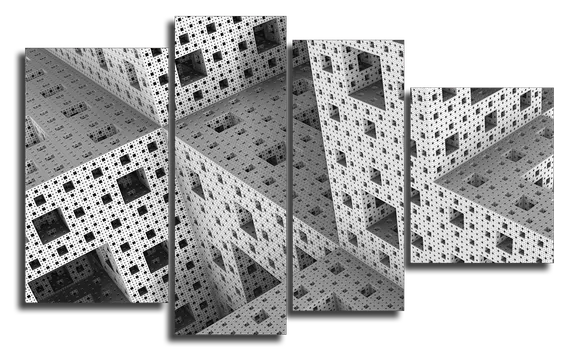 Модульная картина "Серые отверстия"