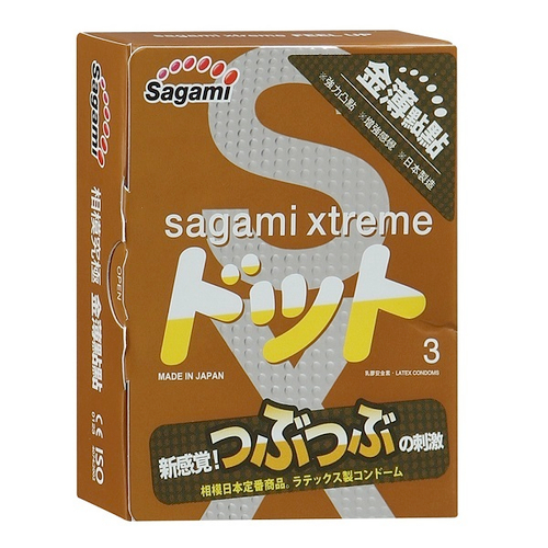 Презервативы с точечной текстурой и линиями прилегания Sagami Xtreme Feel Up 3шт