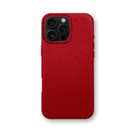 Чехол для iPhone 16 - Зернистая кожа - красный