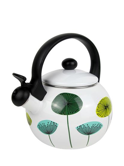 Чайник 2,2 л. эмалированный со свистком Kamille KM 1031 с черной бакелитовой ручкой