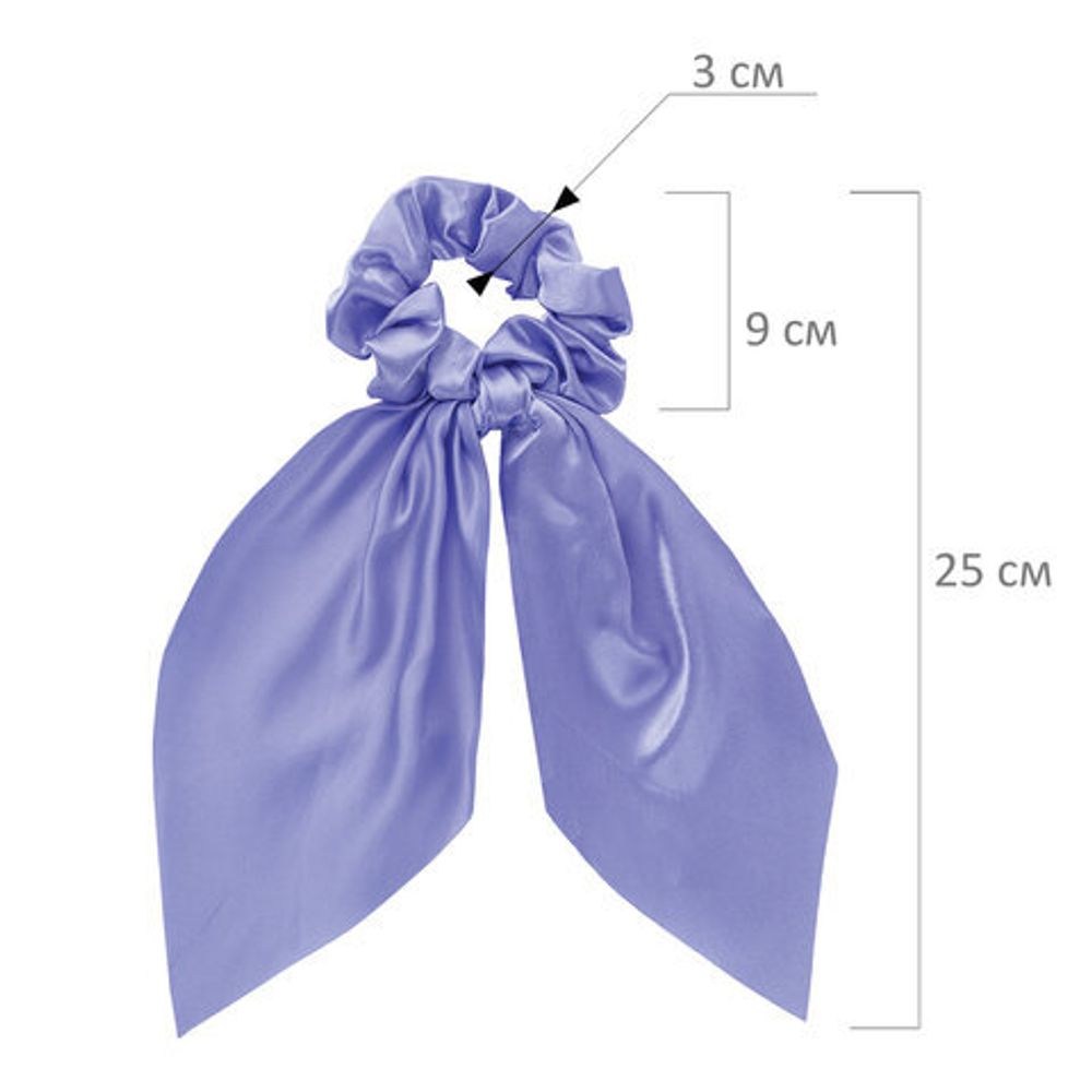 Резинка для волос 8х21 см, скранч, с хвостиками, АССОРТИ, MONTE VITA, 457075