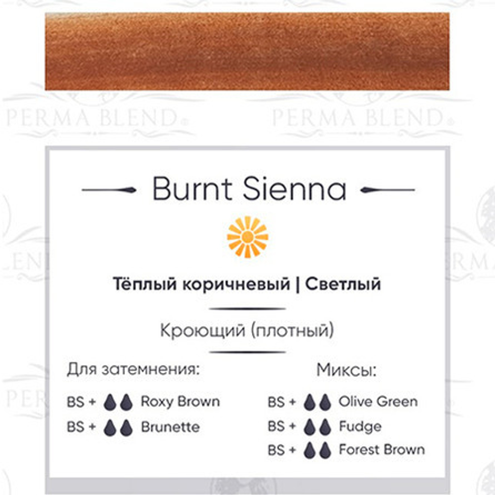 Пигмент для татуажа бровей Permablend "Burnt Sienna"