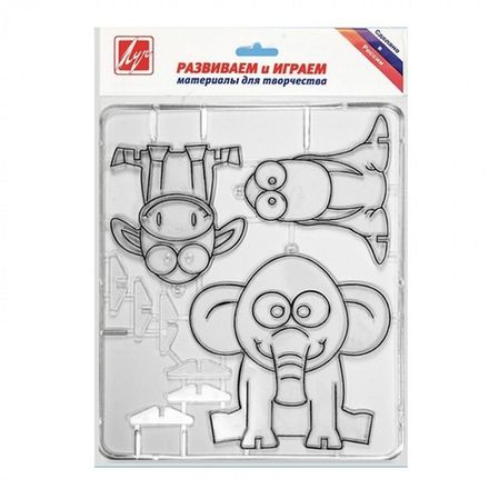 Трафарет раскраска по стеклу Слон и компания Луч