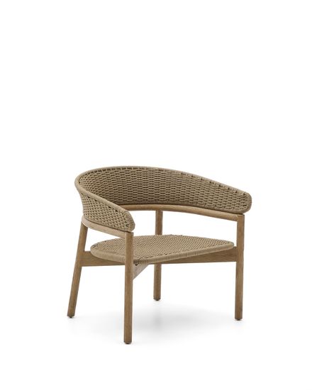 Кресло Arinella из акации с натуральной отделкой и бежевой веревкой La Forma Испания 