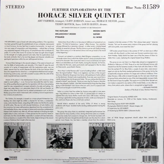 The Horace Silver Quintet – Further Explorations LP