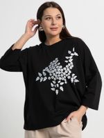 Блуза Ромашка (черная) Б15384-24М LT Collection