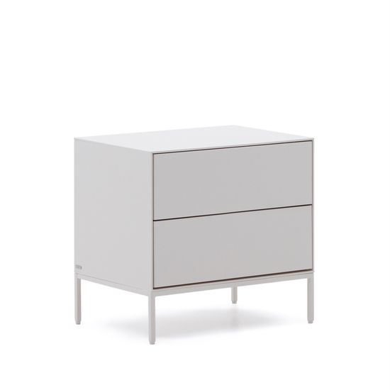 Vedrana Тумбочка прикроватная 2 ящика белый лак 60 x 55 см