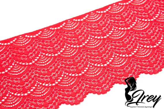 03-199 Кружево эластичное 17 см, красный