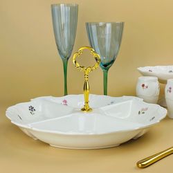 Lenardi 109-225 Менажница 30,5х17см КРОКУС в под.уп.(х8)Фарфор