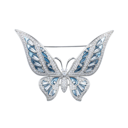 Брошь Fiore Luna Бабочка Zircon XR01278 S