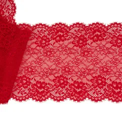 Кружево эластичное красное 21 см