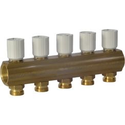 Коллектор Giacomini с термостатическими клапанами 1 x 18 /5, R553VY005