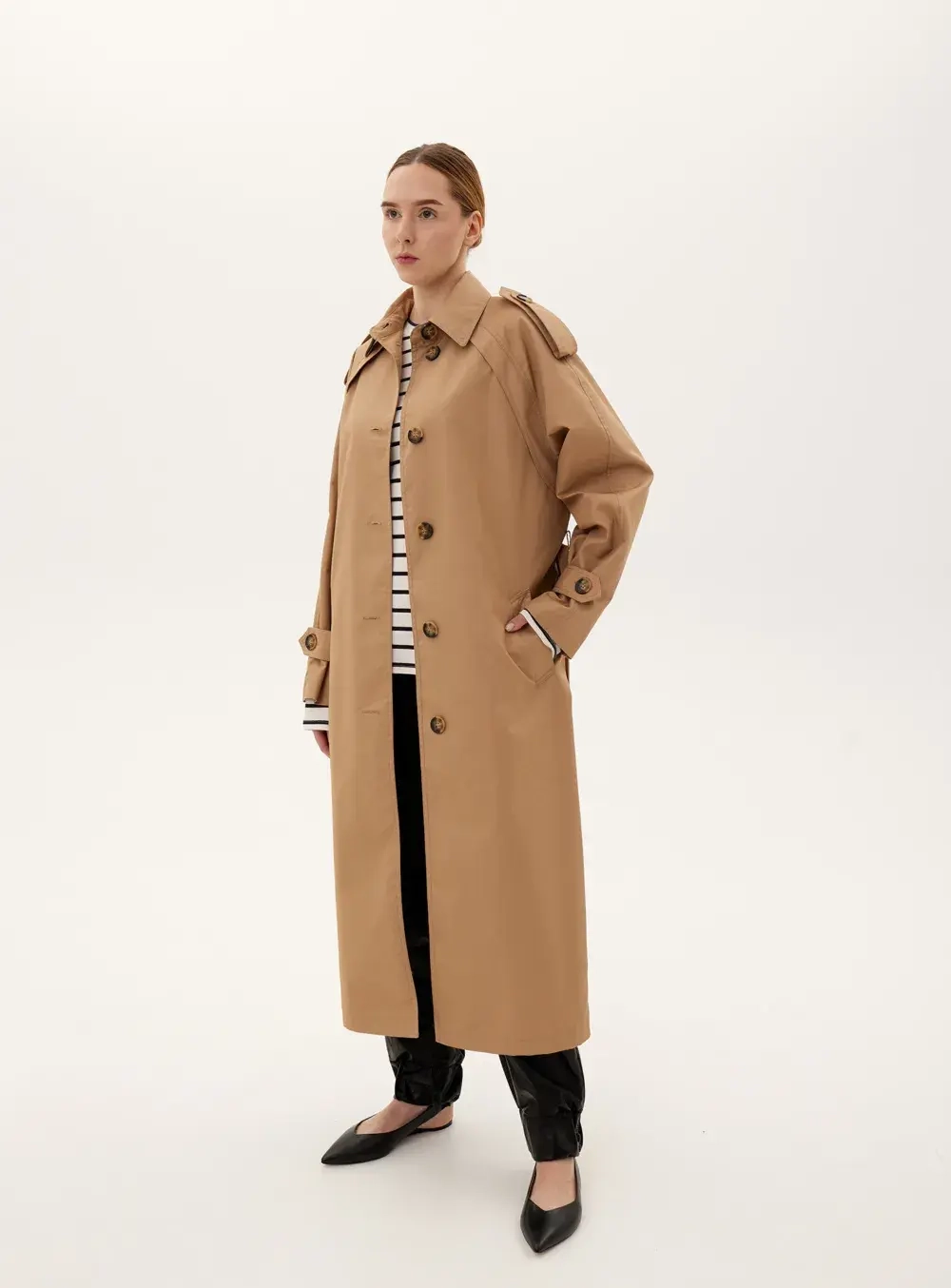 Плащ, бежевый