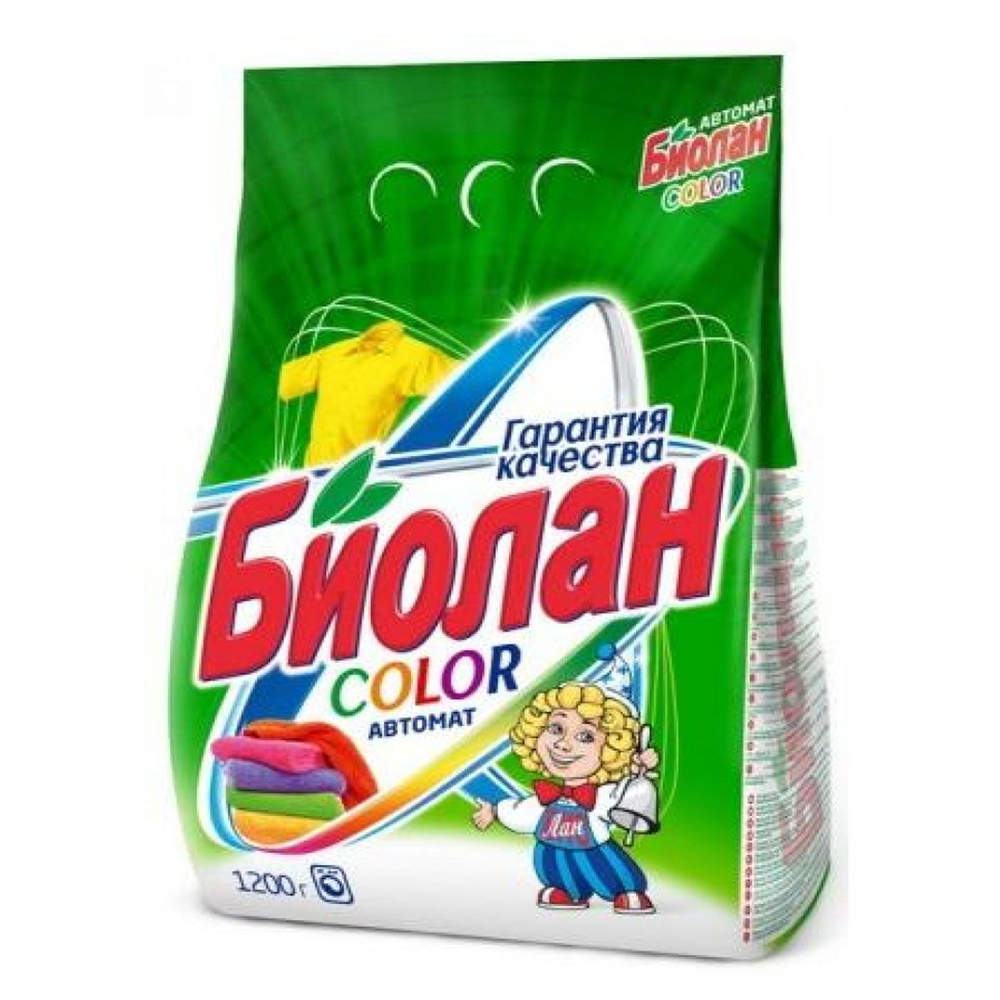 Стир. порошок Биолан 1200г Авт. Color м/у