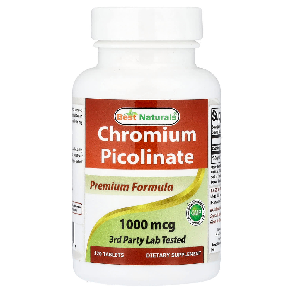 Best Naturals, Chromium Picolinate, 1000 mcg , 120 Tablets