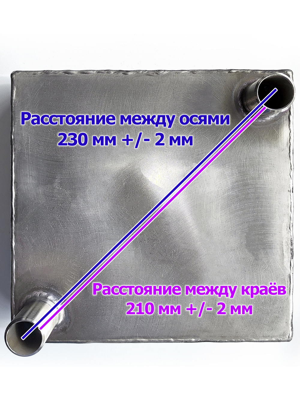 Теплообменник для печи 2 л. 4 мм.