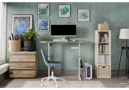 Офисное кресло Woodville Честер голубой, белый, ножки белые