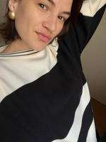 Костюм трикотажный черно-молочный