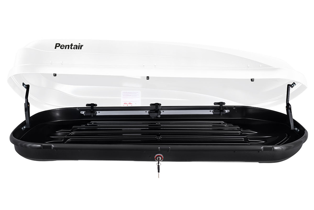 Бокс автомобильный на крышу Pentair COBRA 390L белый глянец, двусторонний