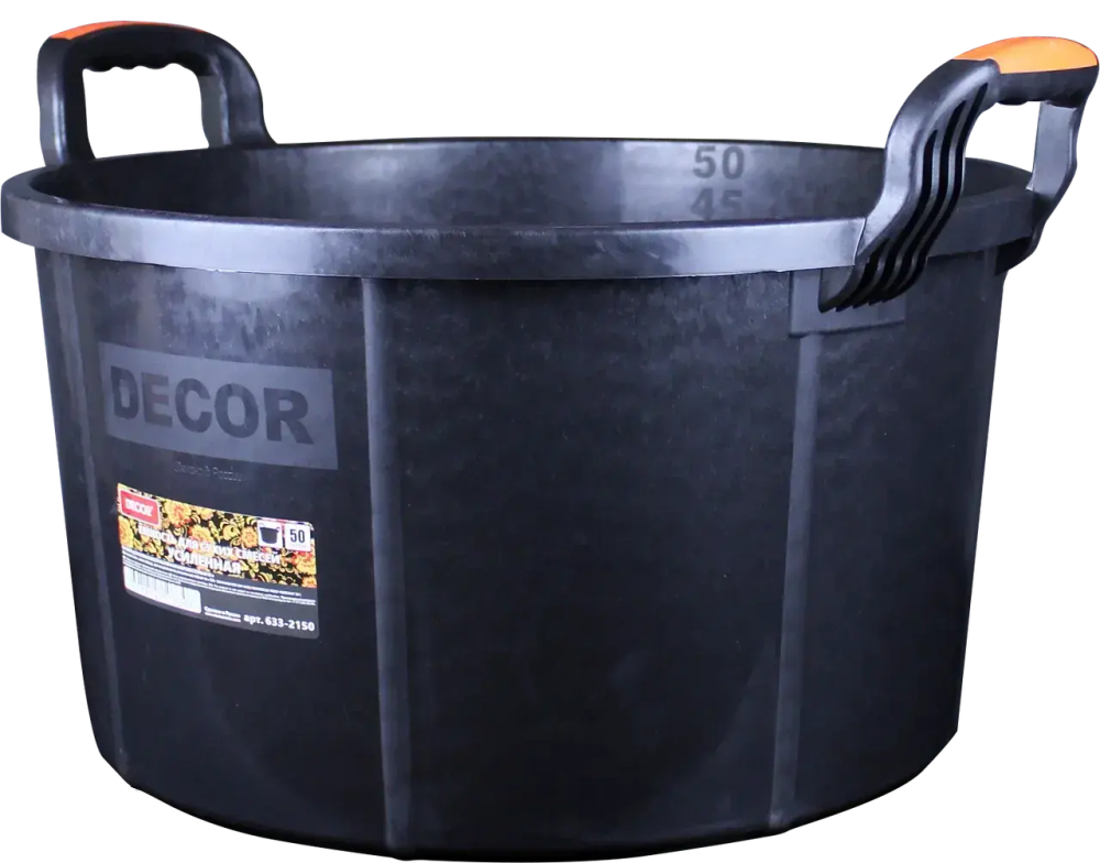 Ёмкость усиленная,морозостойкая для сухих смесей 50л, 2-х комп.ручка DECOR 633-2150