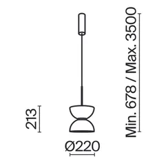 Подвесной светильник Киото / Kyoto 3000К 11Вт Maytoni mod178pl-l11w3k