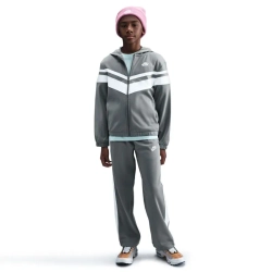 Детский теннисный костюм Nike Kids Sportswear Dri-Fit Hooded - smoke grey/white/white